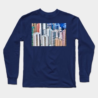 Crammed In, Hong Kong City Accommodation Long Sleeve T-Shirt